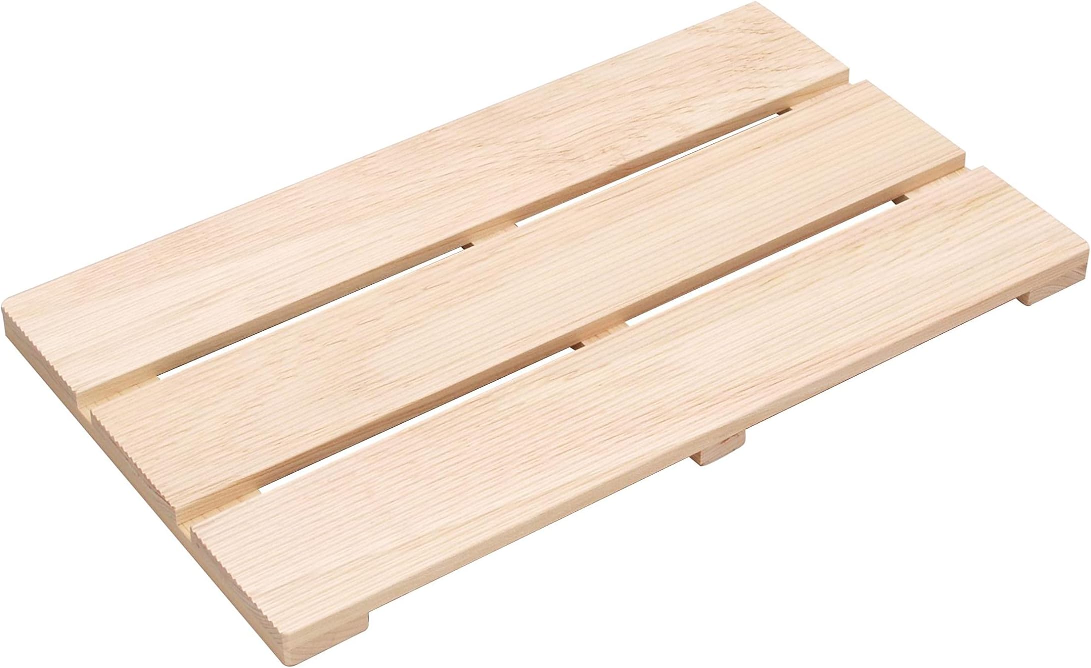 Amazon.com: Natural Japanese Hinoki Wood Bath Mat, 24 x 14 in : Home ...