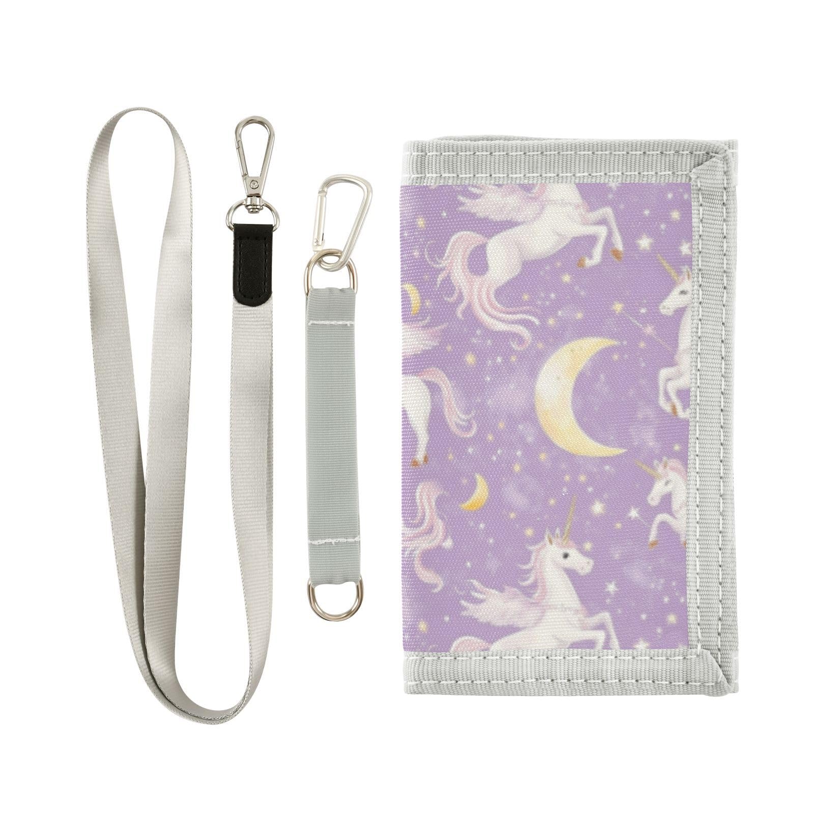 Wusikd Unicorns Magic Kids Wallet for Boys Girls Cartoon Toddler Trifold Wallet Novelty Wallet for Teens Women Men