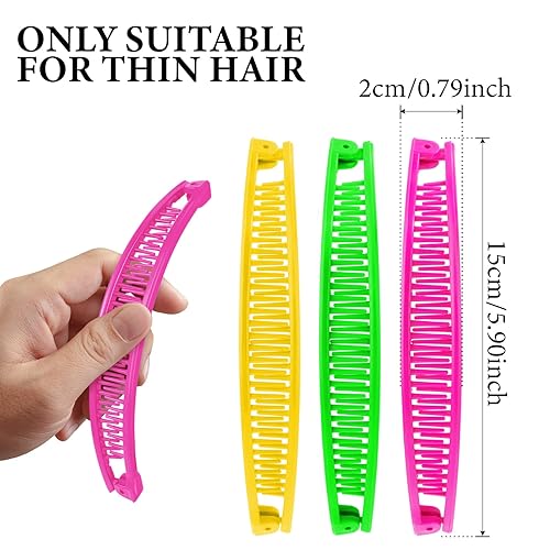 Miniatura 8 de 6 peines de plátano, peines de plátano, clip de plátano, peine de sujeción de cola de pez, clip de pez para cabello de mujer, clip de plátano en