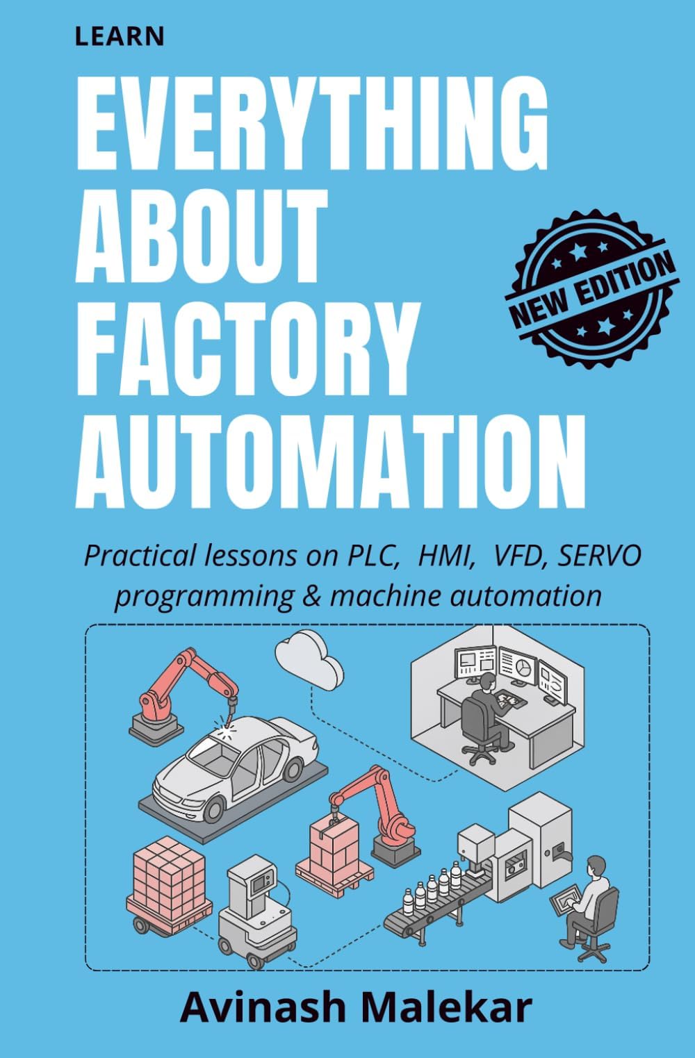 Learn everything about factory automation: Practical lessons on PLC, HMI, VFD, Servo programming & machine automation (Industrial automation)