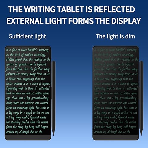 Miniatura 4 de Tableta de escritura LCD, bloc de notas digital borrable de pantalla completa con funda de cuero para niños y adultos, redactar, tomar notas y dejar