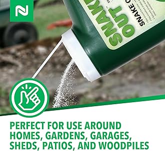 Nisus Snake Out Snake Repellent, Biodegradable, Safe for Pets and Children, Easy Application for Yards, Gardens, and Sheds, 4 lbs