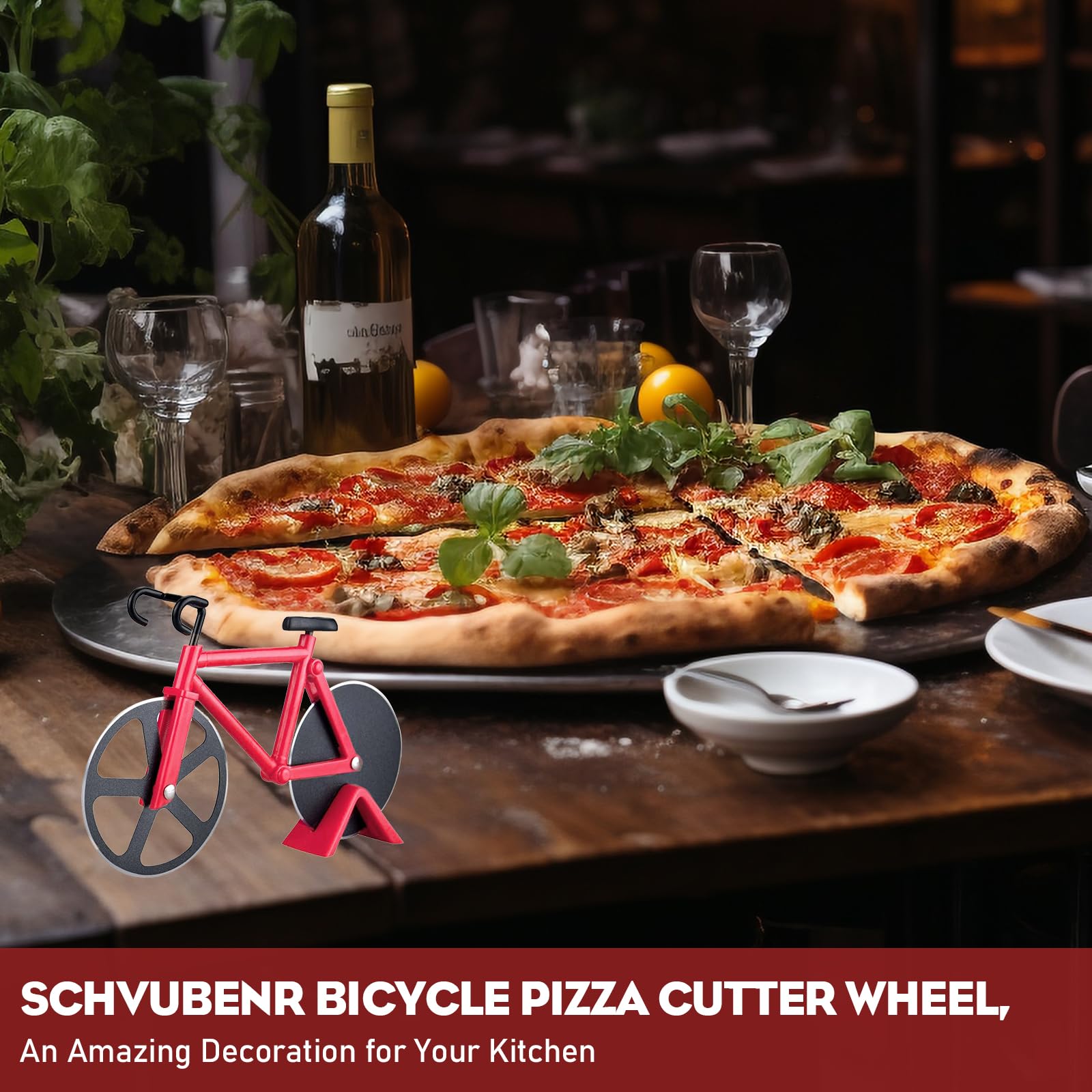 Tagliapizza A Forma Di Bicicletta - Rotella In Acciaio Inox Antiaderente - Design Creativo E Decorativo - Lunghezza 18 Cm - Regalo Originale Per Amanti Della Pizza - 11