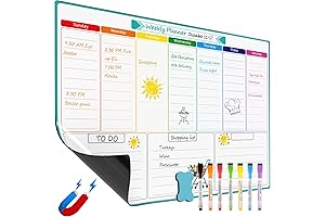 MaxGear Dry Erase Board Fridge Weekly Calendar, Whiteboard Planner for Refrigerator
