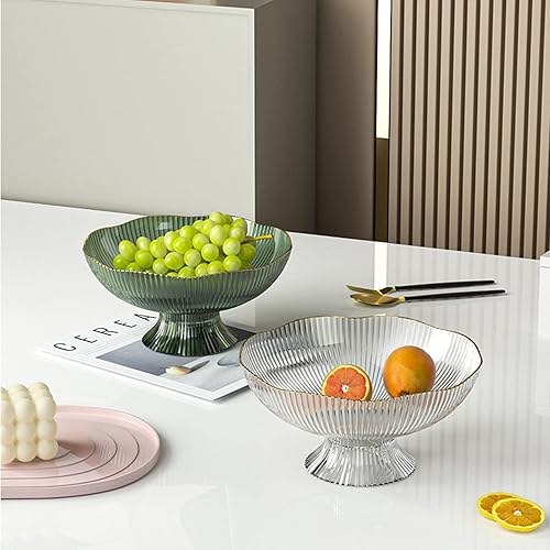 Miniatura 4 de Zerodis Frutero decorativo con agujeros de drenaje, base desmontable, pedestal, frutero para mesa, encimera, cuencos decorativos de frutas para el