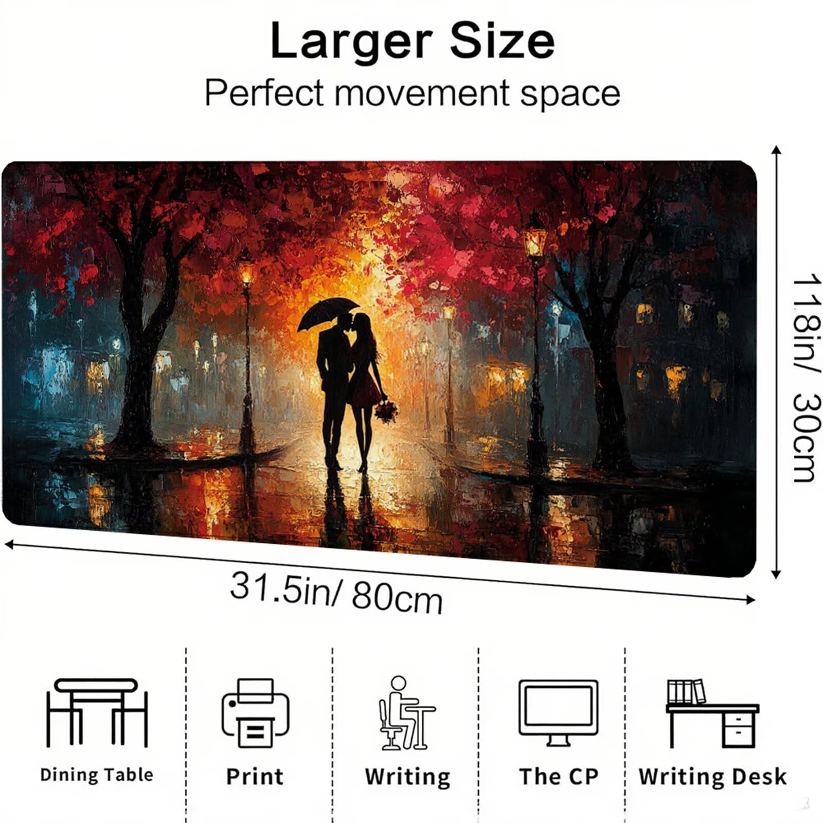 Czarna podkładka pod mysz XXL 1200 x 600 x 3 mm para pod ręką akcesoria biurowe antypoślizgowa gumowa podstawa i zszyte krawędzie podkładka pod mysz dla graczy do dekoracji biura dekoracyjnego