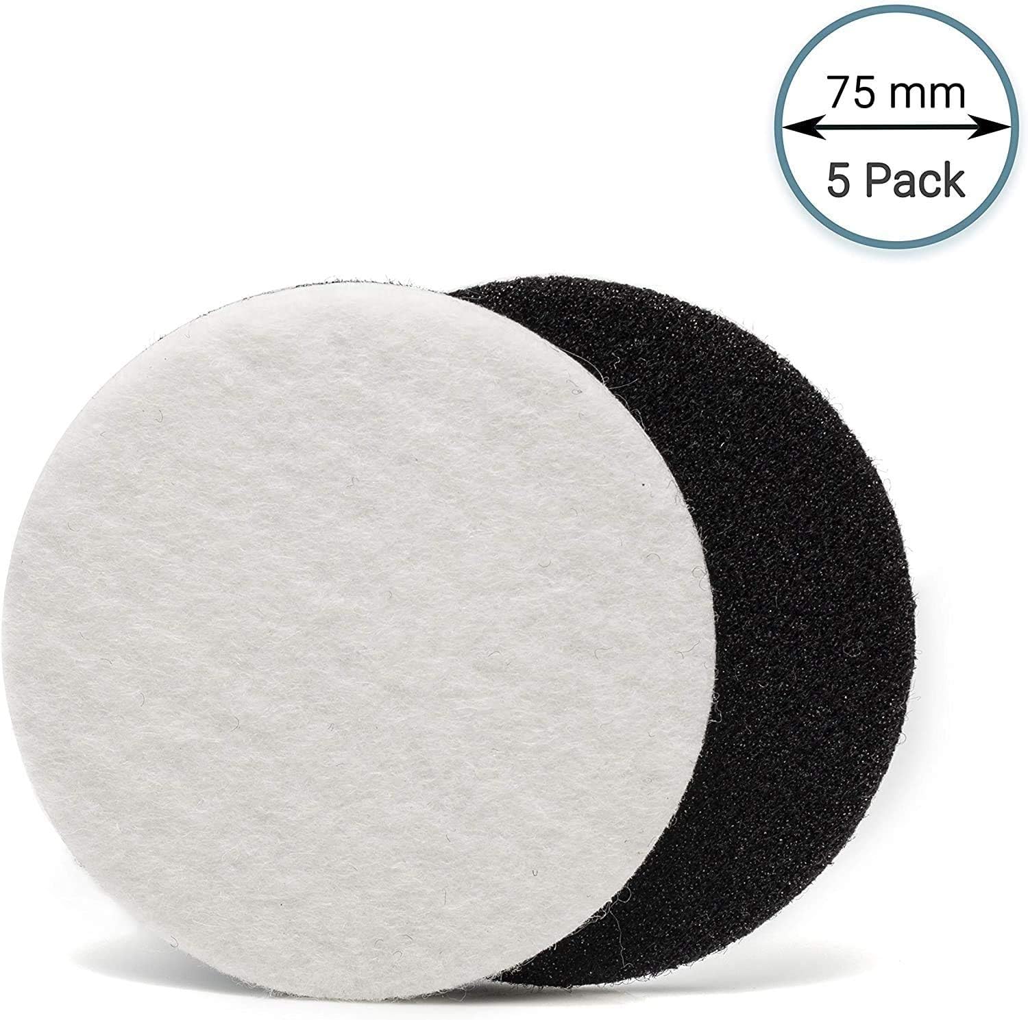 GLASS POLISH 11007 GP-PRO Felt Polishing Pad Set for Polishing Glass, Plastic, Metal, Marble | Ø 3 inch | Pack of 5 Pads : Automotive