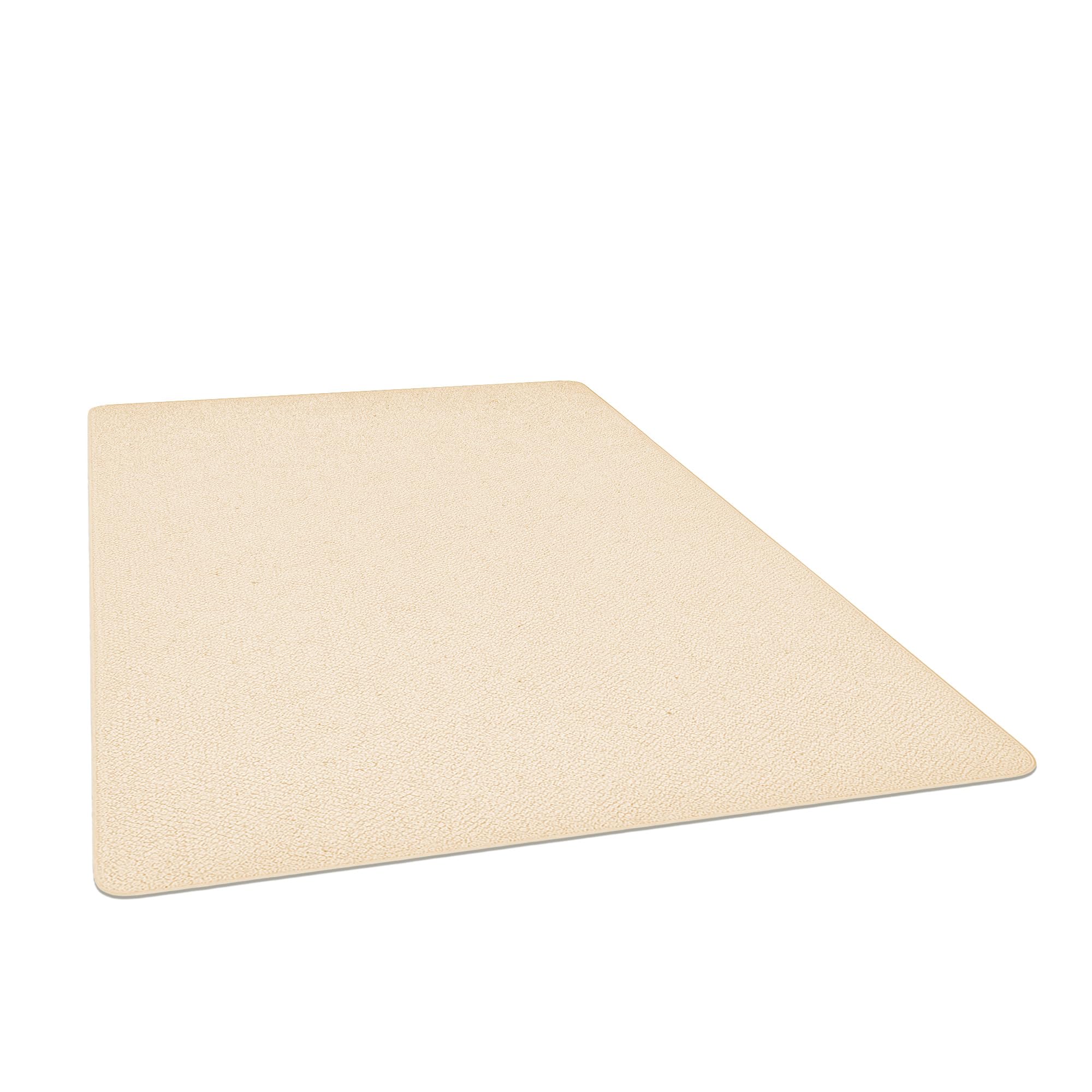 Berber Teppich 100% Schurwolle, Creme, 67x140 cm, Wollteppich für Wohnzimmer und Schlafzimmer, wärmeisolierend