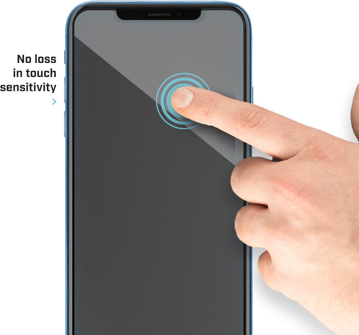 Exclusive Special BodyGuardz - Pure 2 EyeGuard Glass Screen Protector Blue Light Edge-to-Edge Glass protector for Apple iPhone Xs Max - CASE FRIENDLY