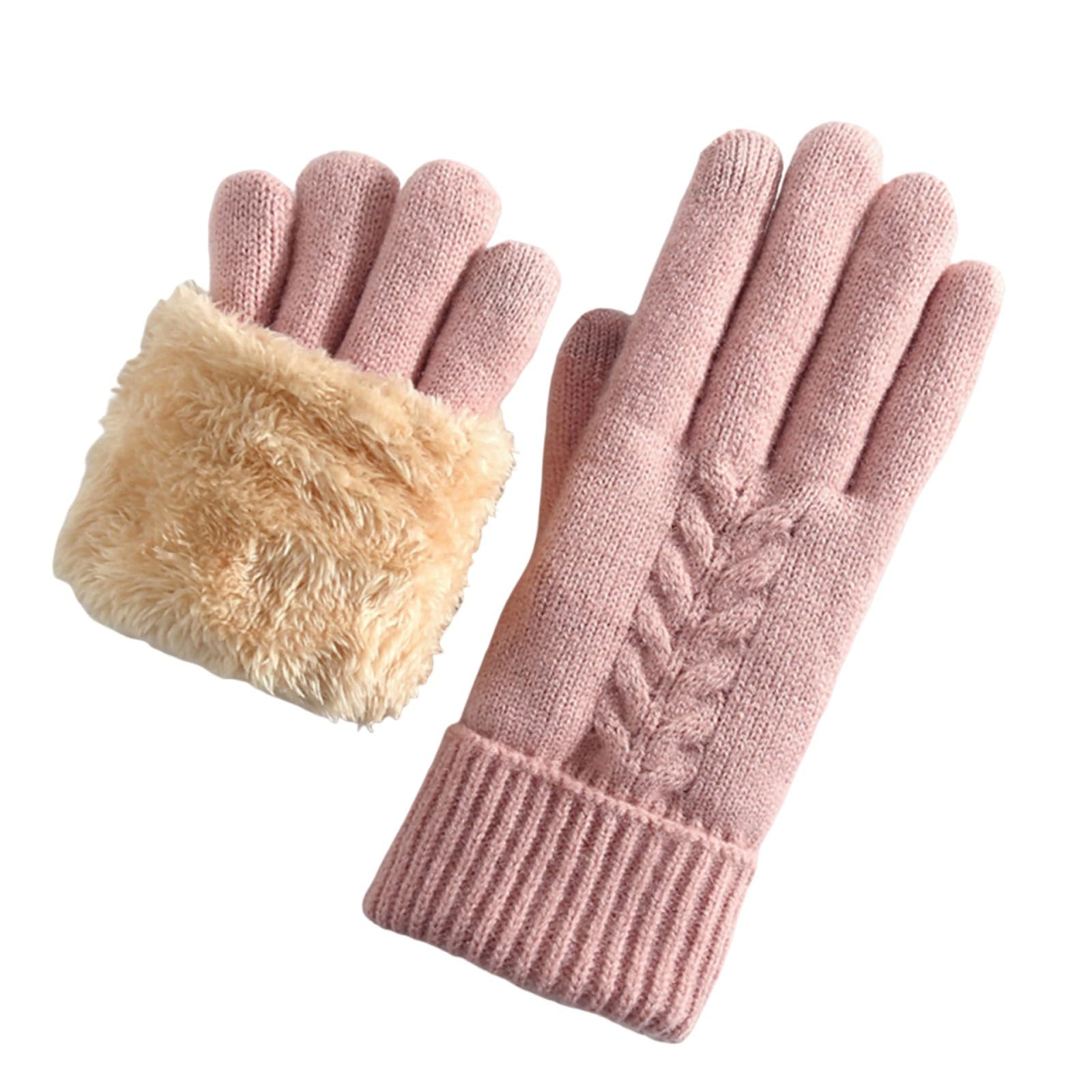 Women's Winter Touch Screen Texting Phone Windproof Gloves Fleece Lined Thick Warm Gloves Cold Weather Clothes