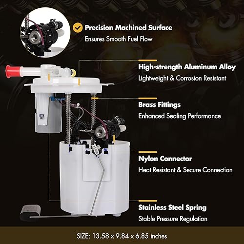 Vista 100 de OCPTY Reemplazo del conjunto de la bomba de combustible eléctrica para Ford Expedition 2018-2020 V6 3.5L, para Lincoln Navigator 2018-2019 V6 3.5L