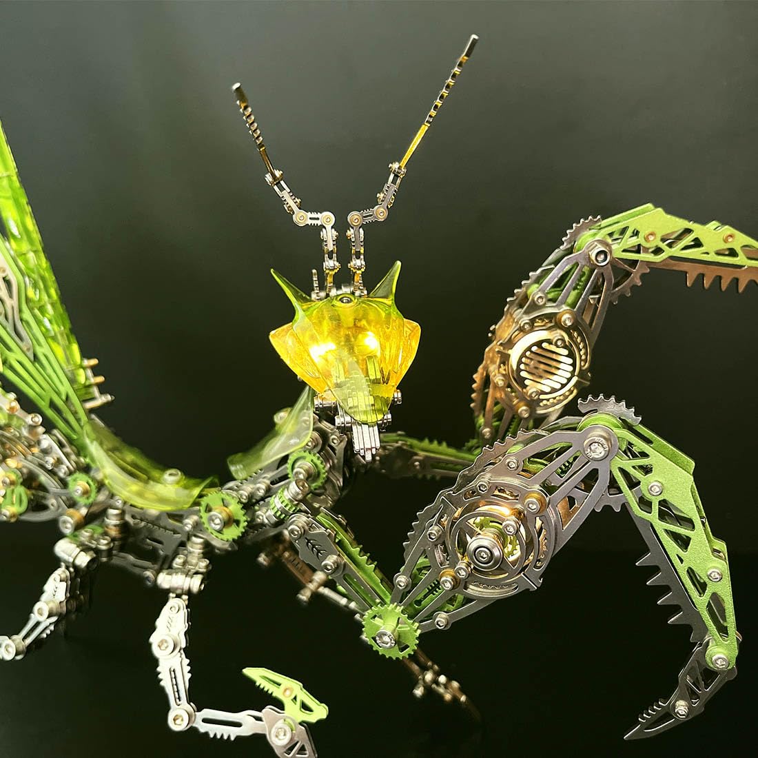 3D Metall Puzzle Modellbausatz, Gottesanbeterin Metal Modell Bausatz, DIY Edelstahl Mechanische Insekten Tier Modell, 3D Puzzle Metall Spielzeug, Dekorationen Geschenk für Erwachsene(1109 Teilen)
