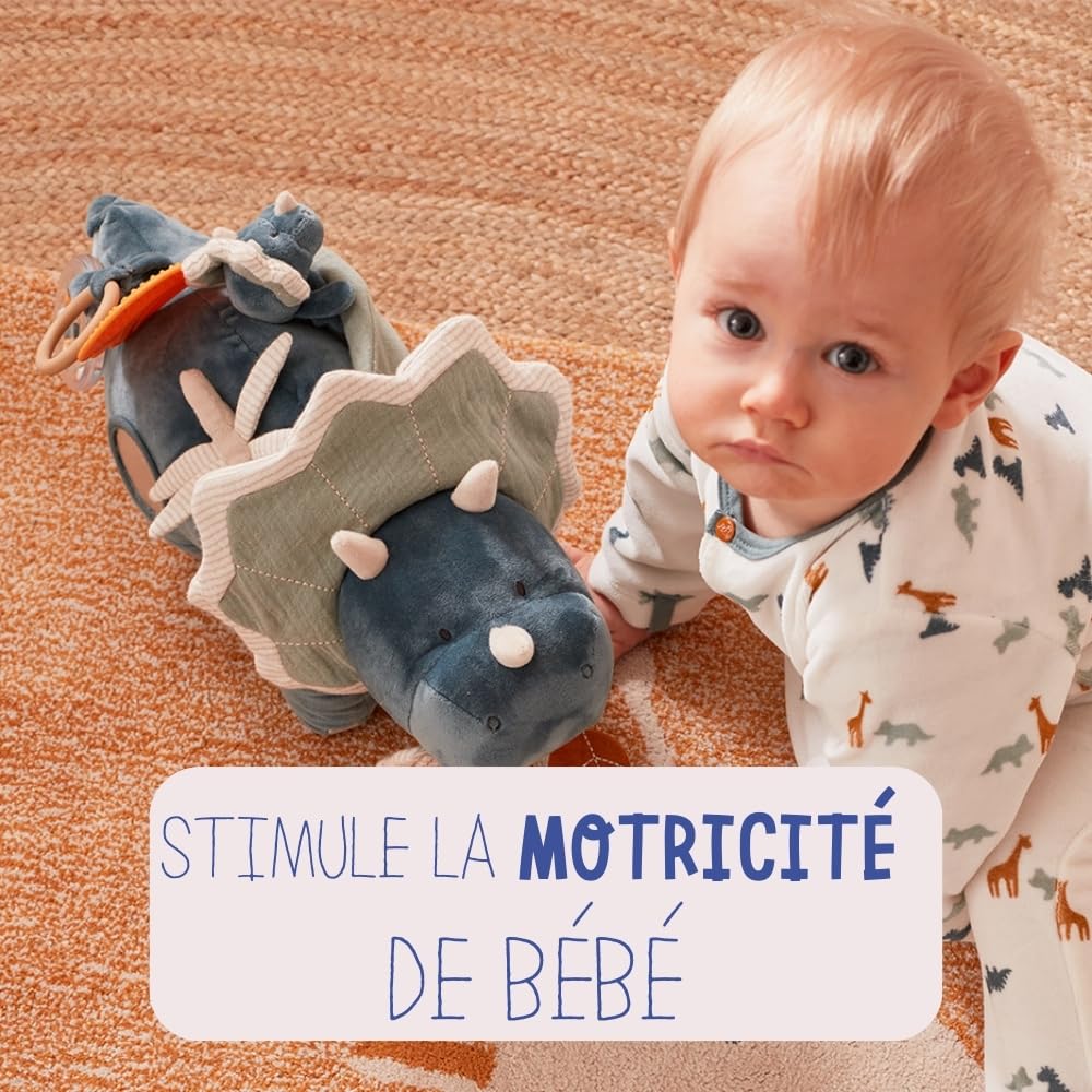 Noukie's - Peluche per Lo Sviluppo Ops - 40 cm - Veloudoux - Blu