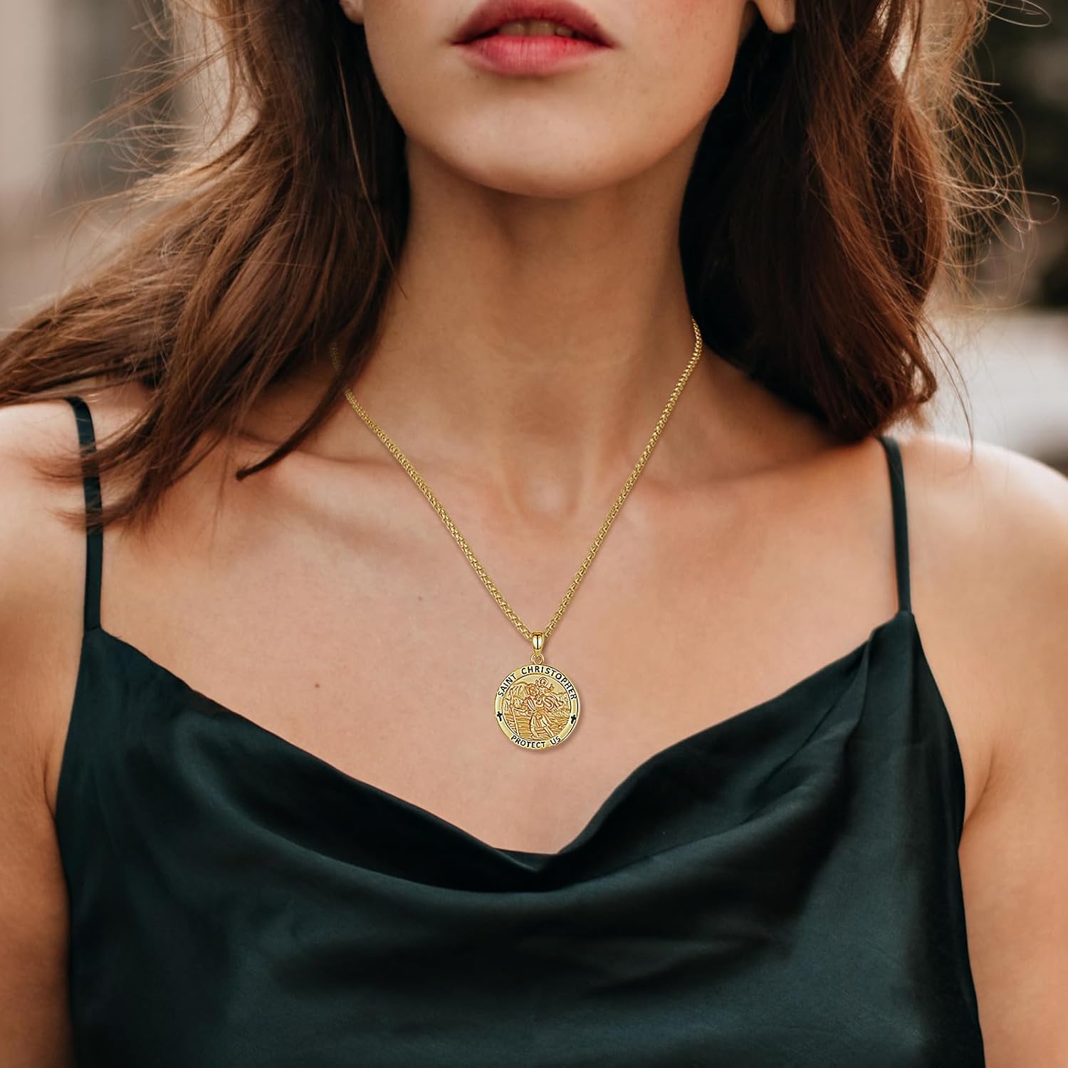 INFUSEU Faith-Inspired Christian Catholic Saint Necklaces Religious Protection Gifts for Women - Image 5