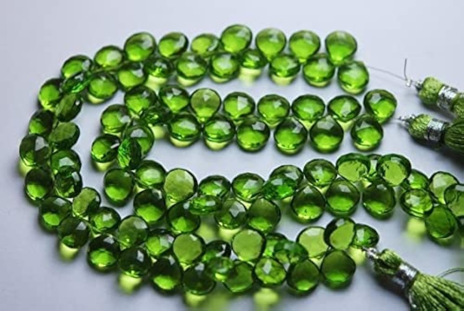 Quartz vert péridot en forme de cœur de 8mm pour créer un cadeau de fête des mères unique