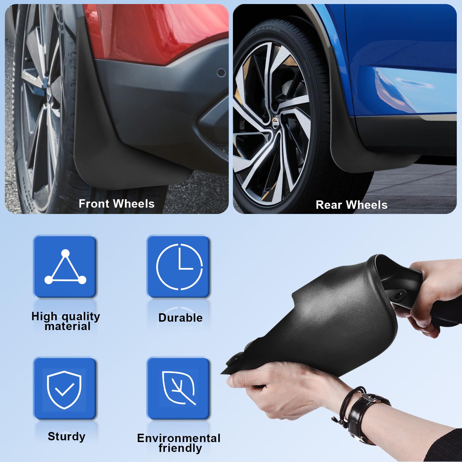 CDEFG Kompatybilne z Nissan Qashqai J12 e-Power/Mild Hybrid 2021-2024 2025 błotniki, osłona przed pryskaniem, płyta chroniąca przed błotem i wodą, osłona przed pryskaniem, błotnik do samochodu