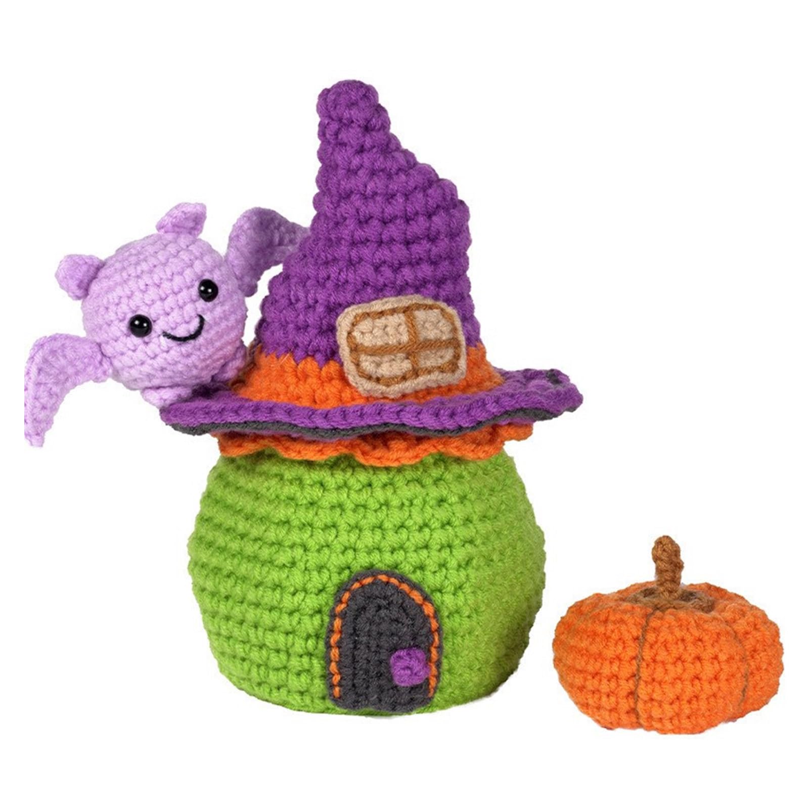 Vynetra Halloween Candy House Crochet Set Knitting Supplies With Step-By-Step Video Tutorial Instruction For Beginner Kid Adult