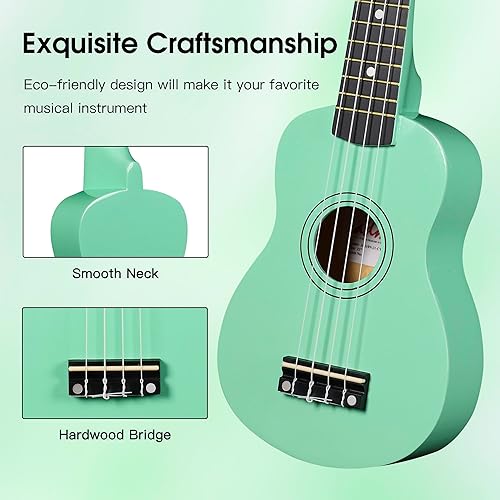 Miniatura 73 de ADM Ukelele para principiantes, kit de ukelele de madera hawaiana para niños y adultos, paquete de ukalelee profesional con lecciones gratis