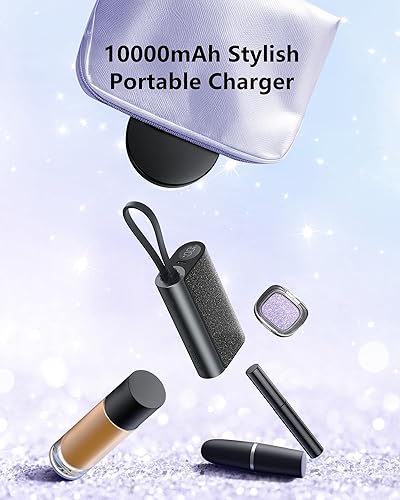 Miniatura 4 de VEGER Cargador portátil compacto con cable integrado (extraíble), cargador de batería de 10,000 mAh, 20 W, carga rápida, paquete de batería