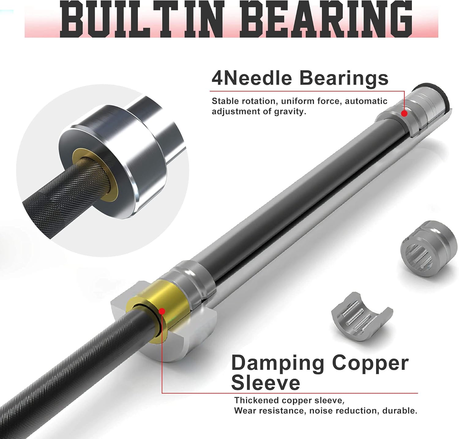 Olympic Barbell Bar Curl Bar 4ft, 5ft, 6ft 7ft for Strength Training, Weightlifting Bar Bench Press Bar for Home GYM