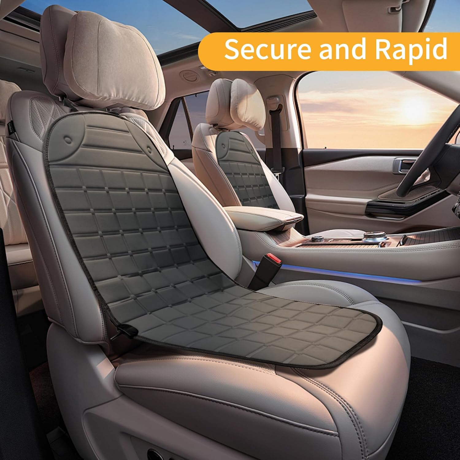 ILLUMINEW Seat Cushion Winter Cover for Full Back and Seat Grey