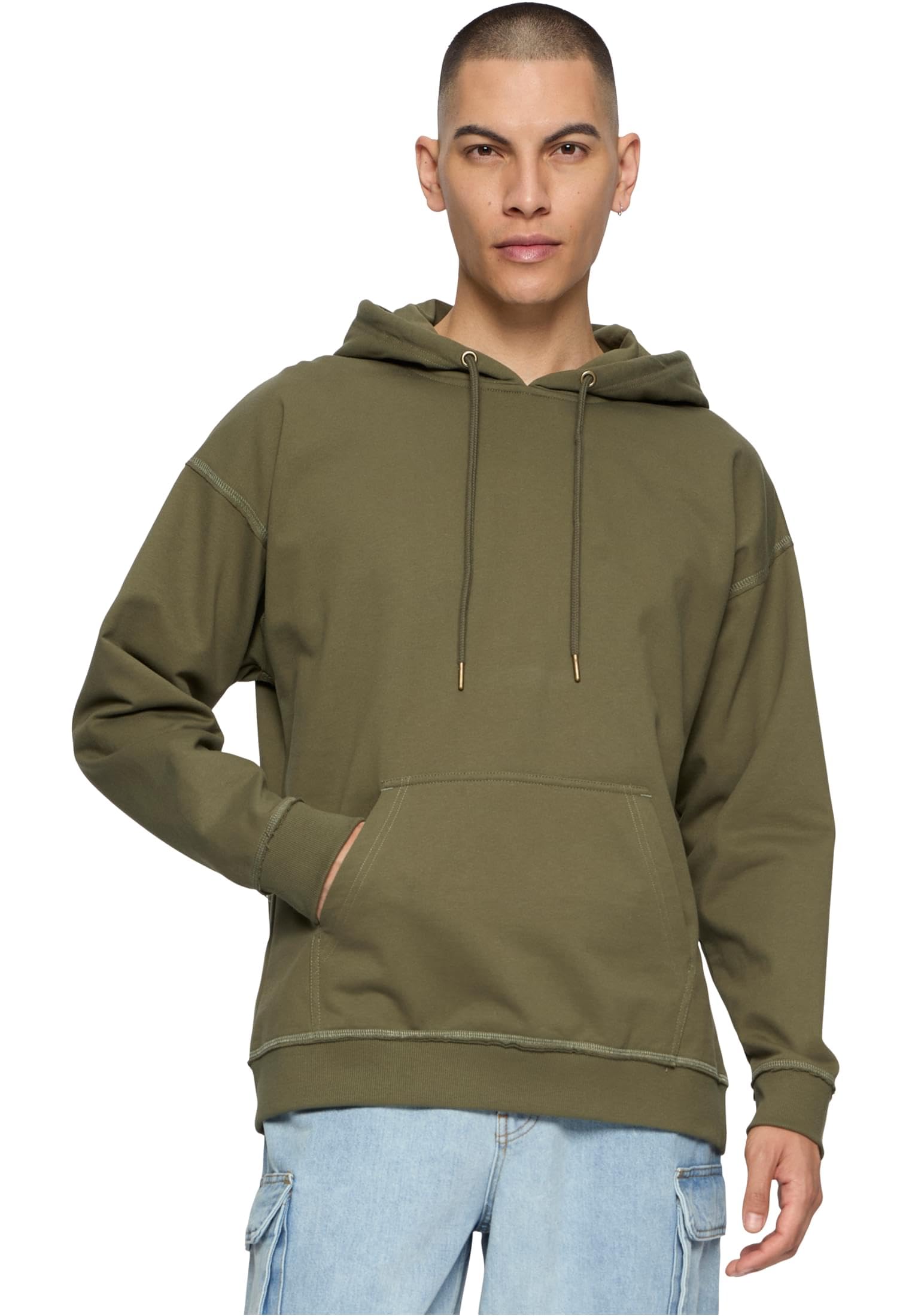 Urban Classics Men's Oversized Sweat Hoodie Hooded Sweatshirt, Olive, XXL