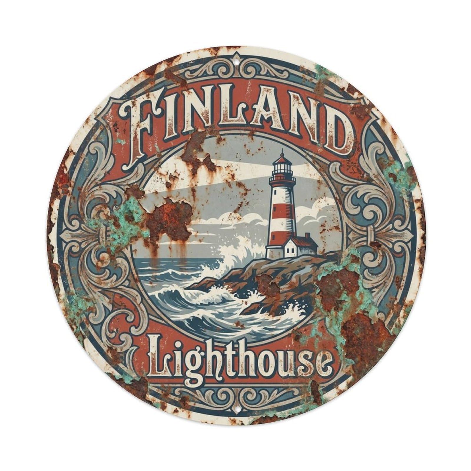 Vintage Travel Finland Maritime Metal Tin Sign