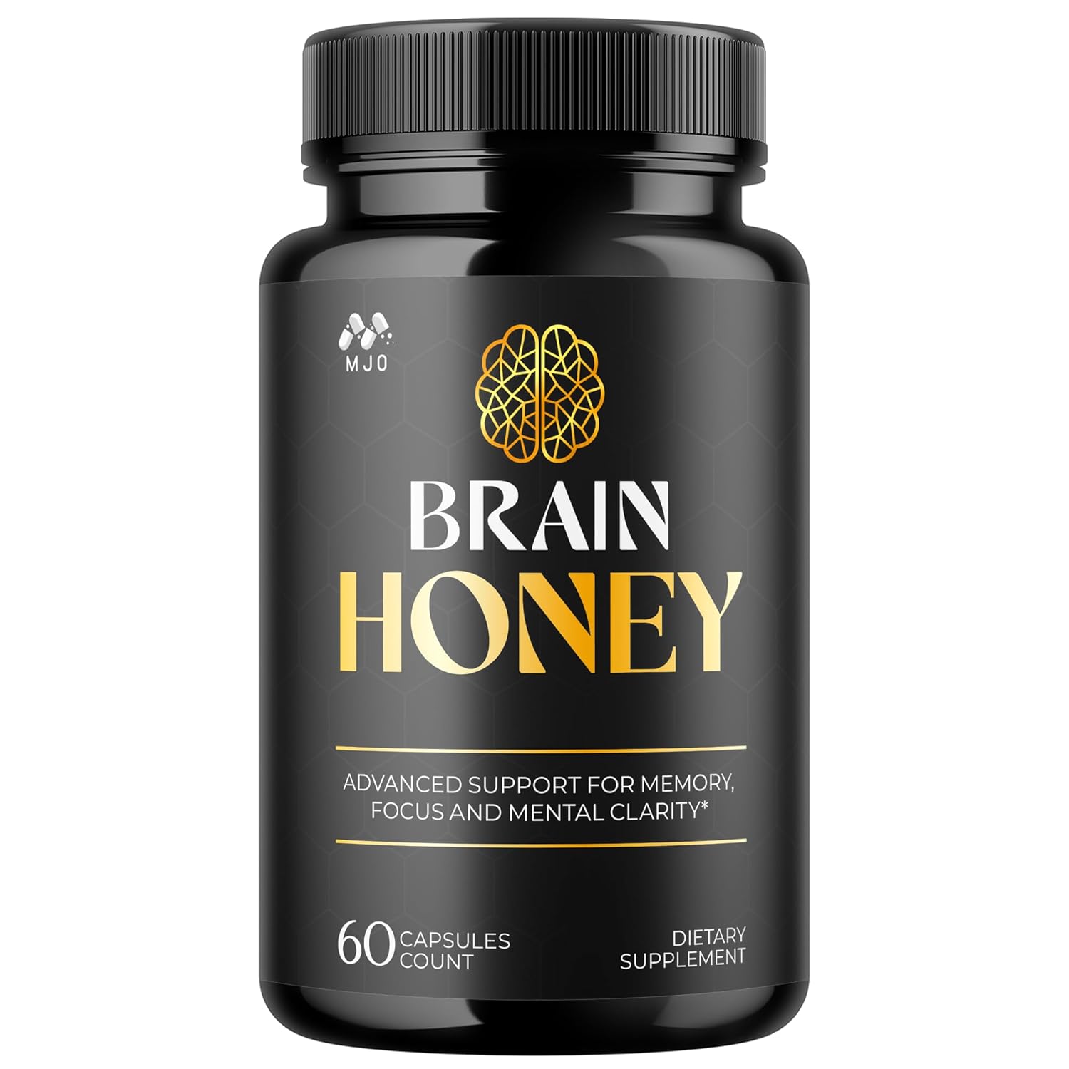 Brain Honey Capsules, Brain Honey Pills with All Natural Ingredients, Advanced Overall Health and Wellness Vitamin Supplement Formula for Maximum Strength Multivitamins (60 Capsules)