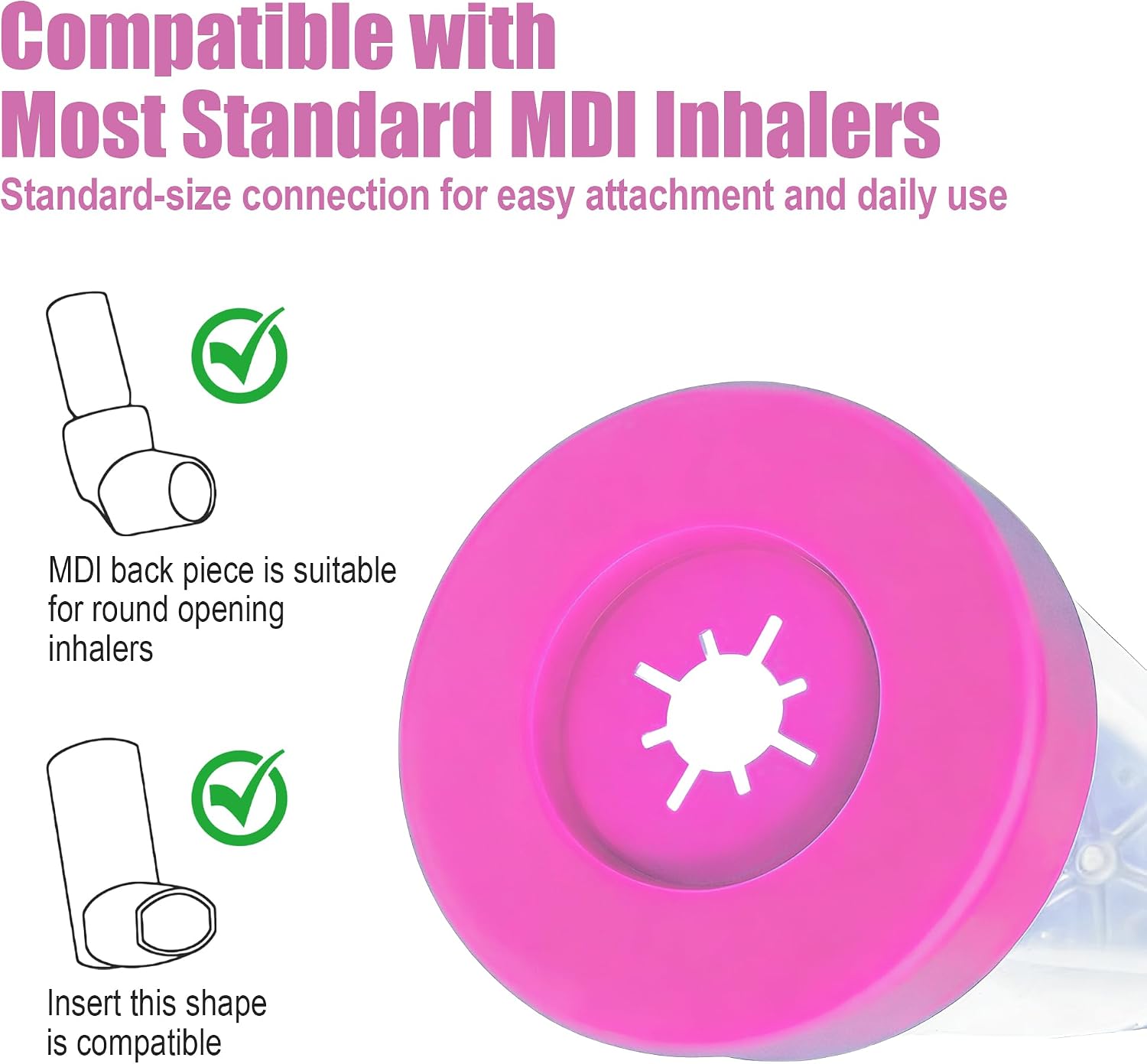 Inhaler Spacer for Kids with Inhaler Case, Purple