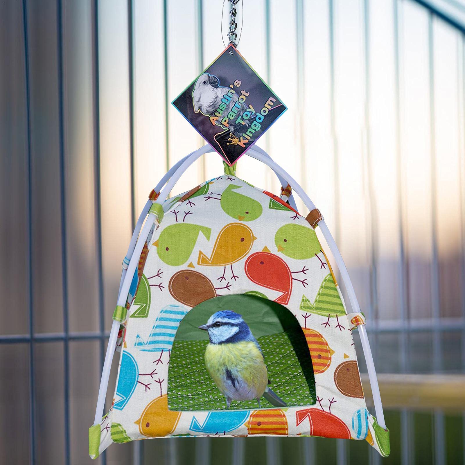 Produktbild von Vogelnest Hängematte Für Papageien & Kleine Vögel – Gemütliche Kuschelhöhle Zum Aufhängen, Größe 33x23x22 Cm