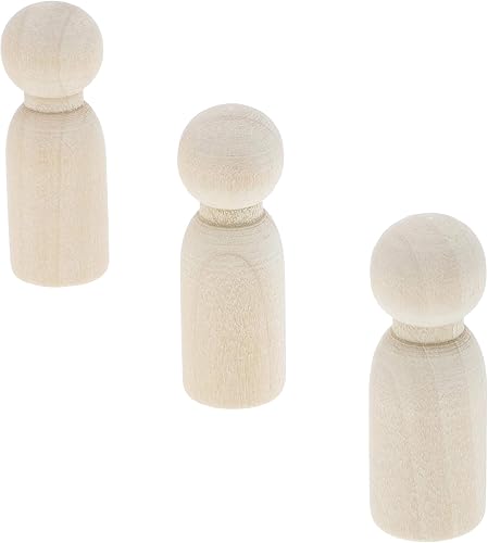 Miniatura 7 de Bright Creations Muñecas de madera con clavijas, kit de muñeca de clavija (1.77 pulgadas, paquete de 50)