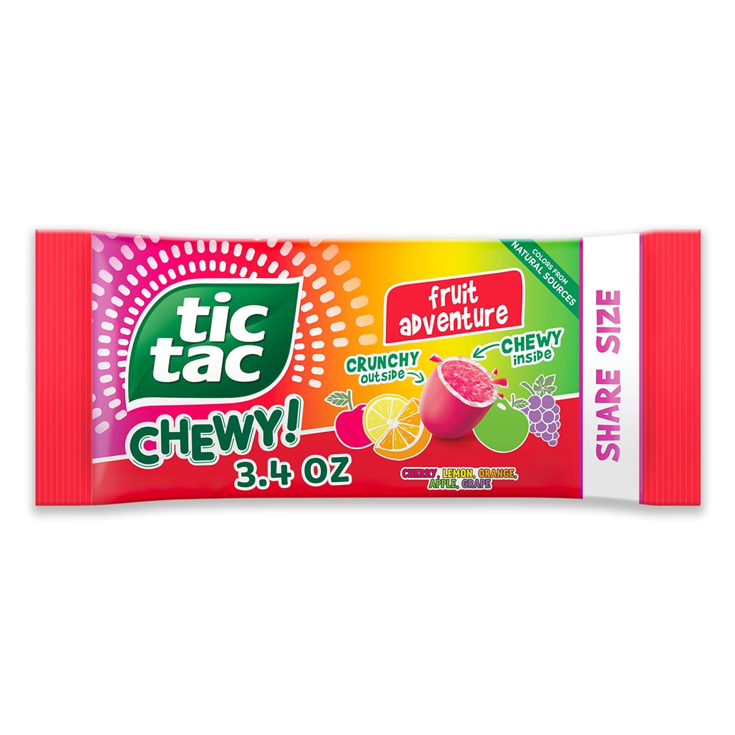 TIC TAC CHEWY! Caramelo Frutal Masticable 3.4 oz