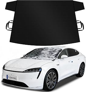 Windshield Cover for Ice and Snow,600D Oxford Fabric Heavy Duty, Car Front Windshield Snow Cover,Fits Most Cars and SUVs, Pickup,Windshield Cover for Winter,69 x 42 Inches Winter Car Accessories