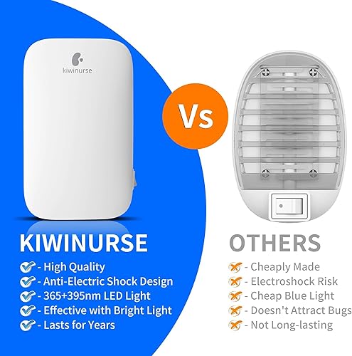Miniatura 4 de Bug Zapper - Trampa para insectos voladores de 3000 V para moscas, moscas de la fruta, mosquitos, polillas para interiores con luces