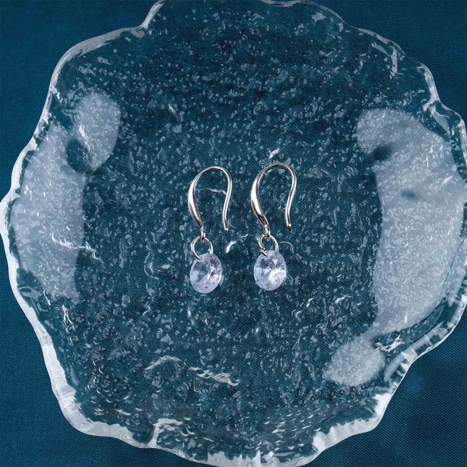 Inilbran Boho Cristallo Strass Orecchini Pendenti Argento Cristallo Goccia Gancio Orecchini Vintage Cristallo Punto Goccia Orecchini Scintillanti Cz Cristallo Borchie Orecchini Gioielli Per