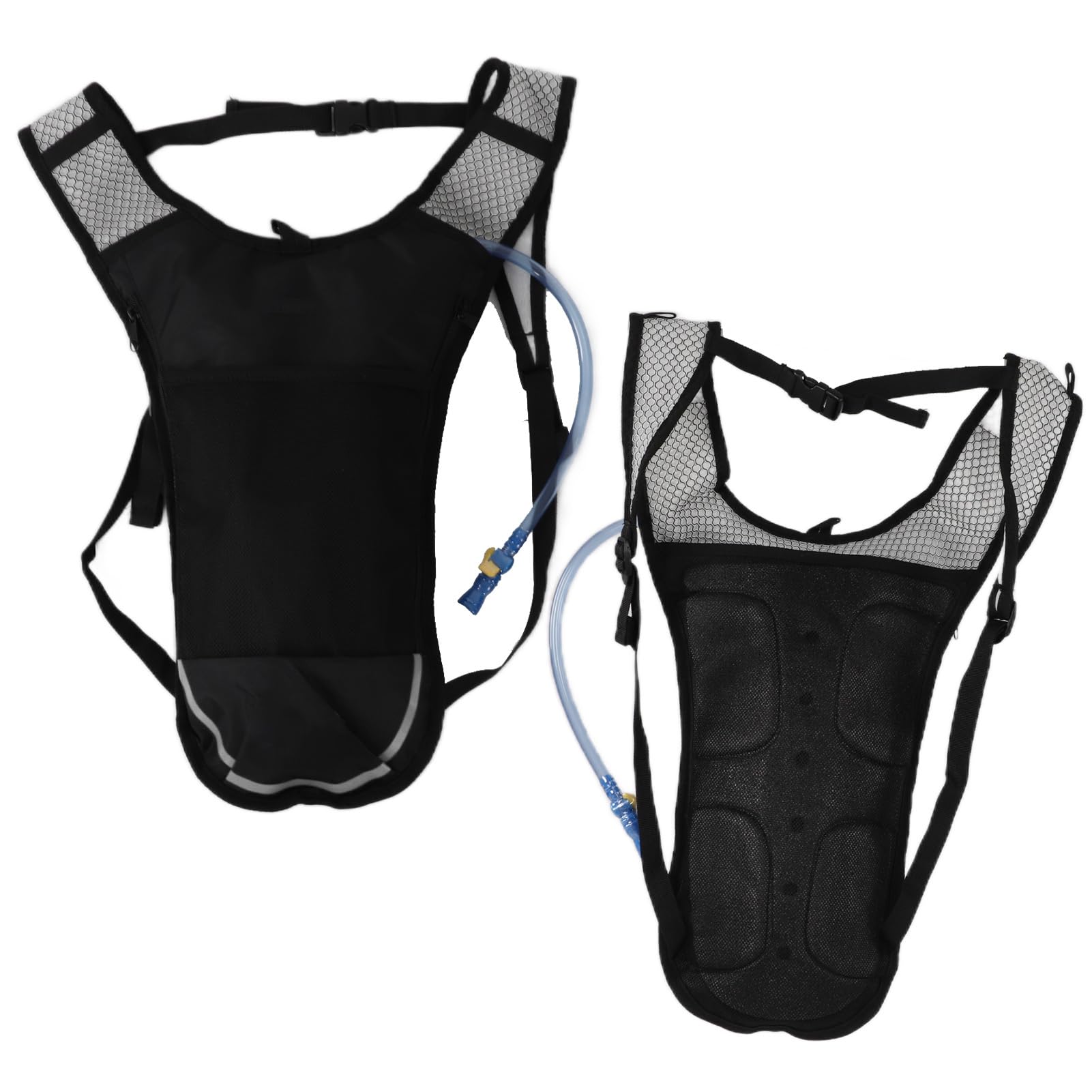 Outdoor Hydration Pack Handy Water Back with 2L Water Bag For Walking Camps (Silver water-containing bag)