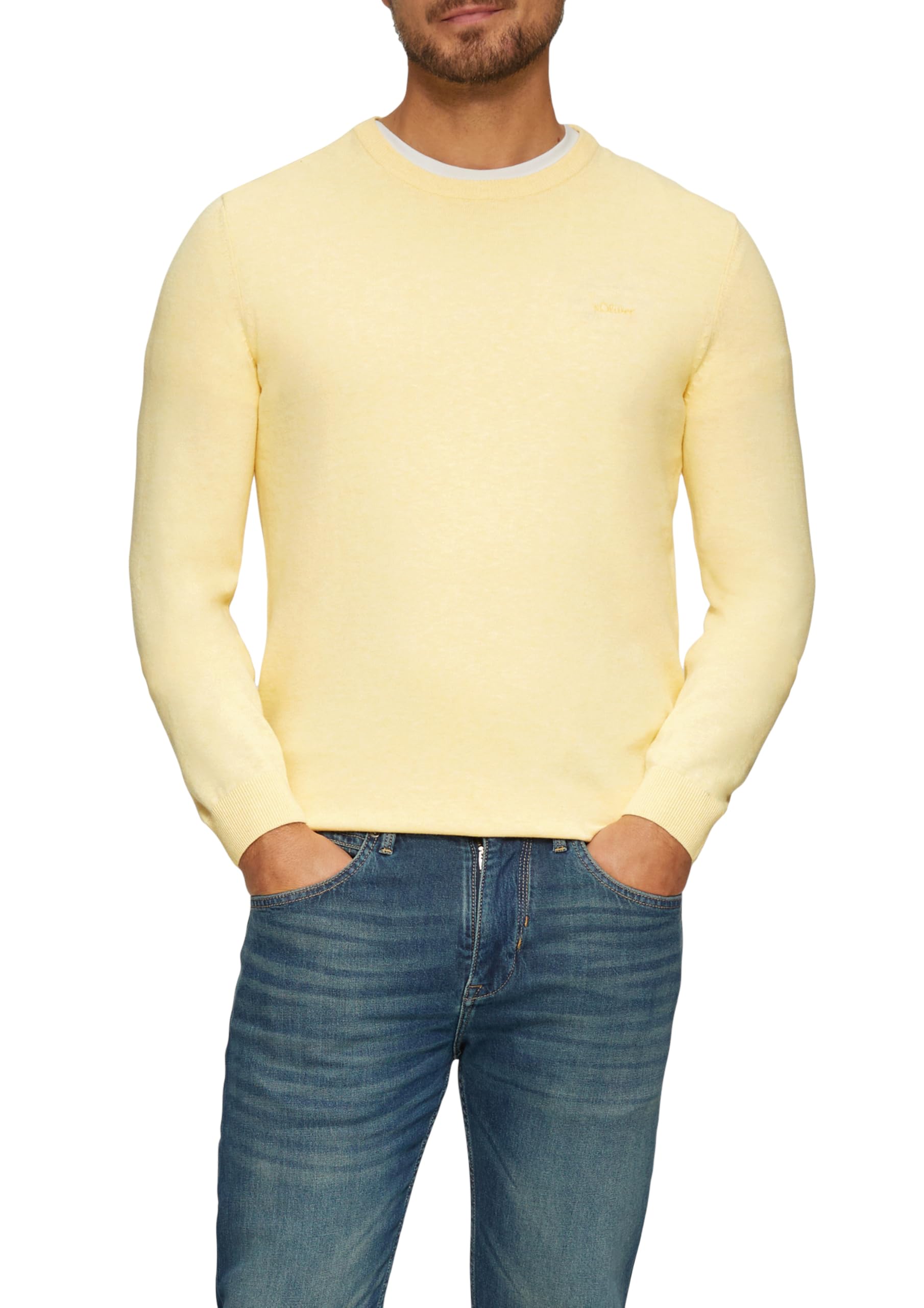s.Oliver Embroidered Logo Cotton Jumper, 12W0, XXL