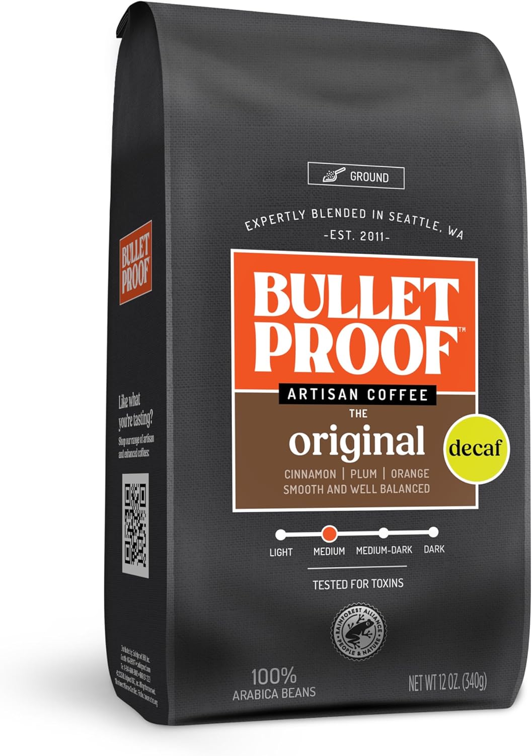 Original Medium Roast Ground Decaf Coffee, 12 Ounces, Clean