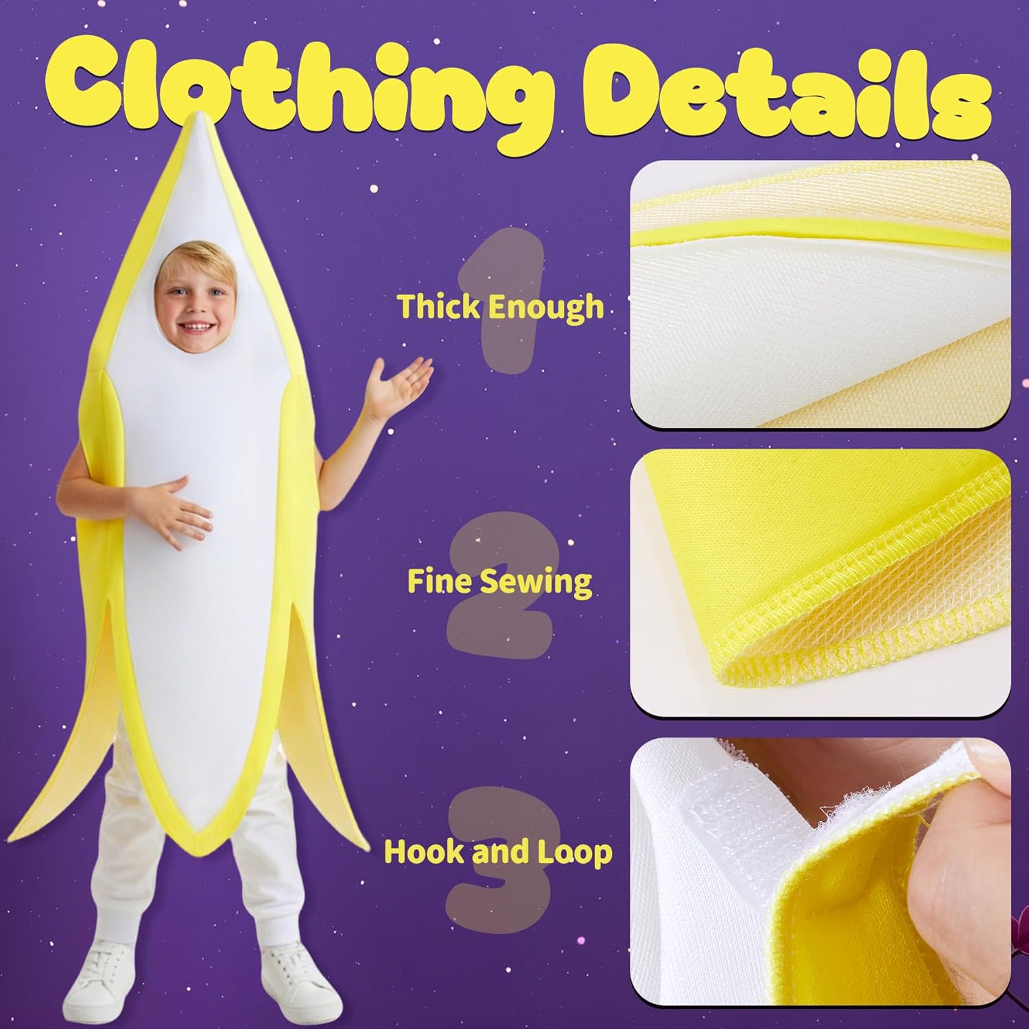 Tao-Ge Banana Costume Kids Boys Girls Halloween Toddler Kid Banana Fortnite Costume Peely Banana Outfit - Image 6