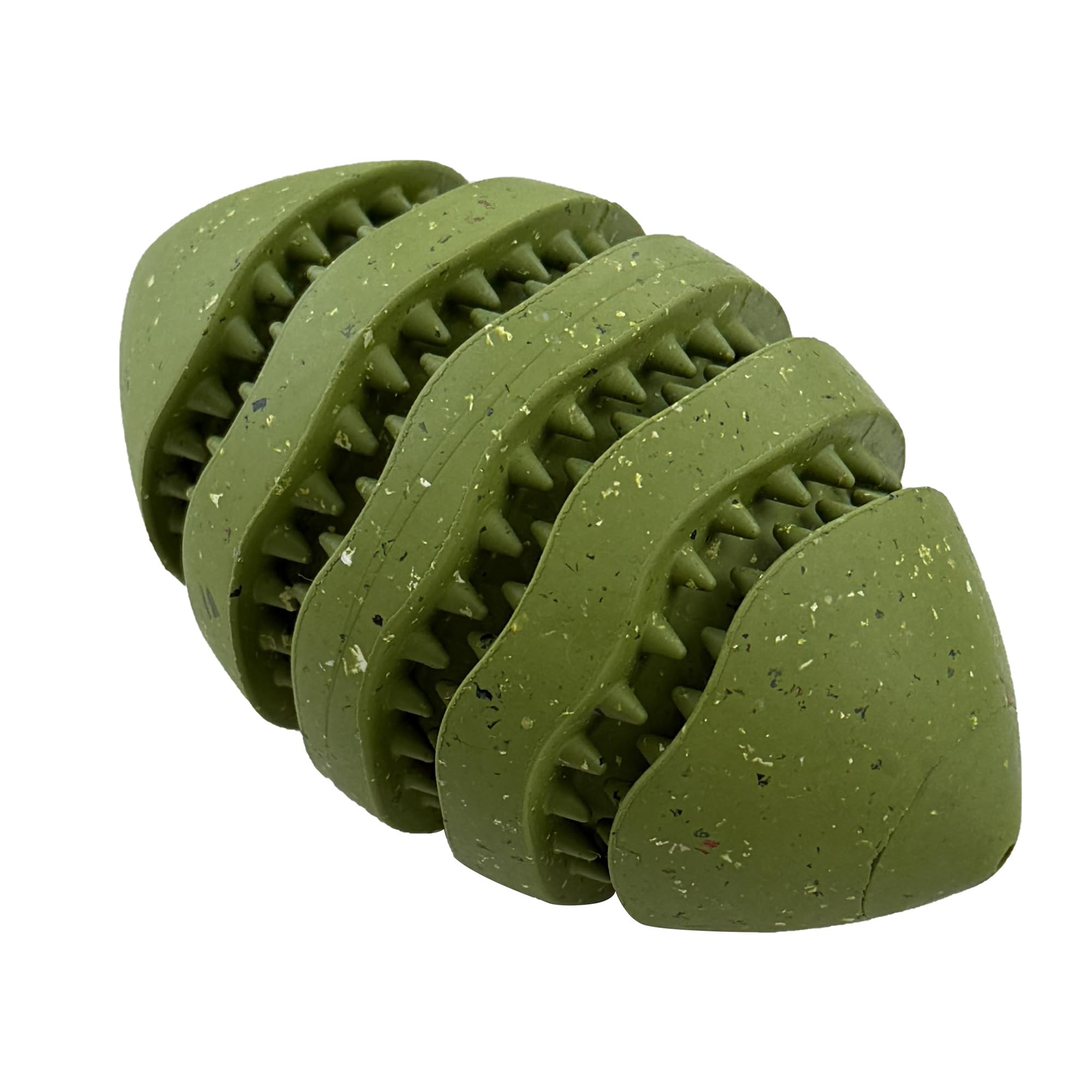 Max Fusion Made with Nike Grind, Arlee Spiro Football Dog Toy for All Dogs, Durable & Natural Rubber Chew Toy for Play, Fetch & Chewing, Medium, Green