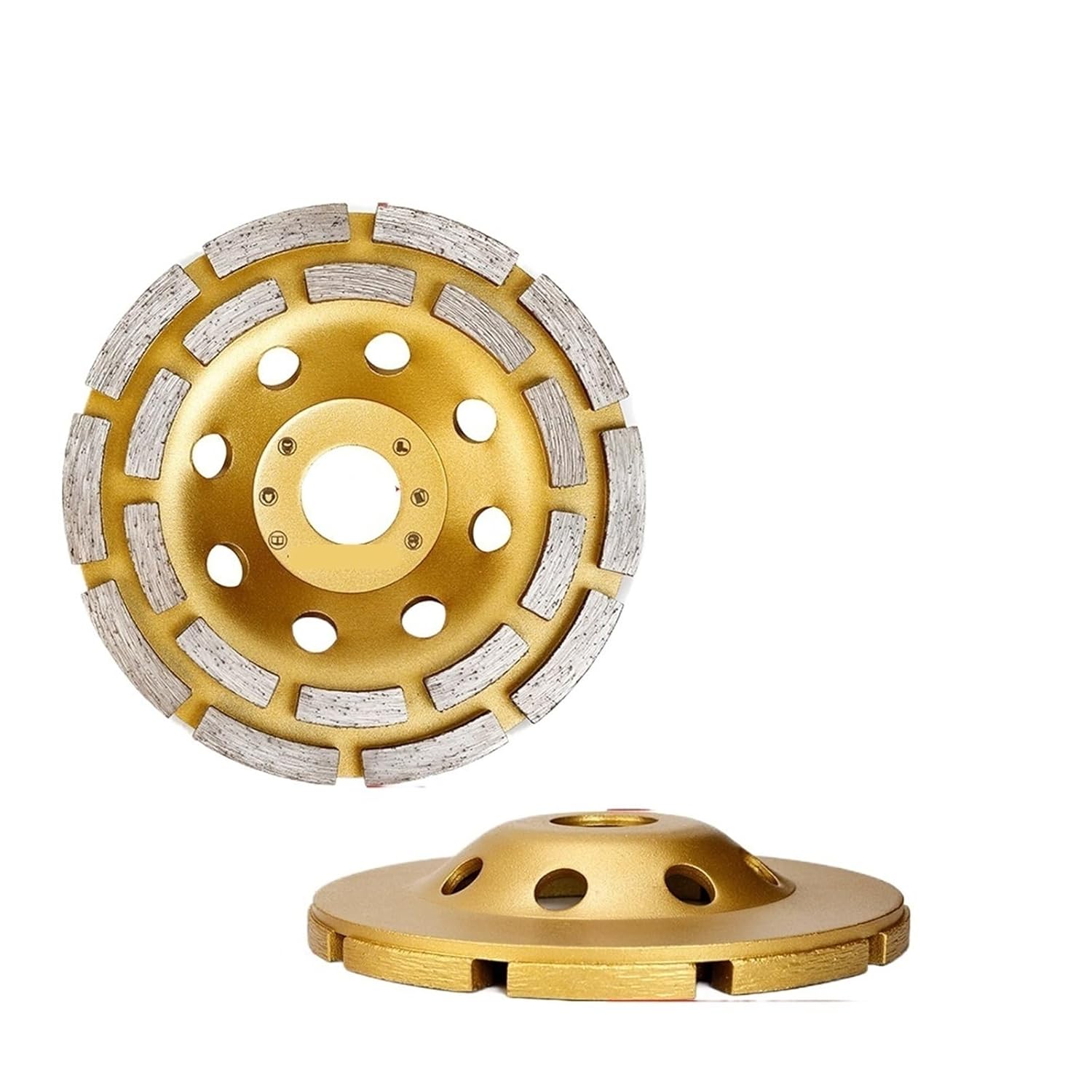 115-125mm Diamond Cup Grinder Wheel Double Row Disc for Grinding and Polishing Stone Metal Processing Cutting(115mm)
