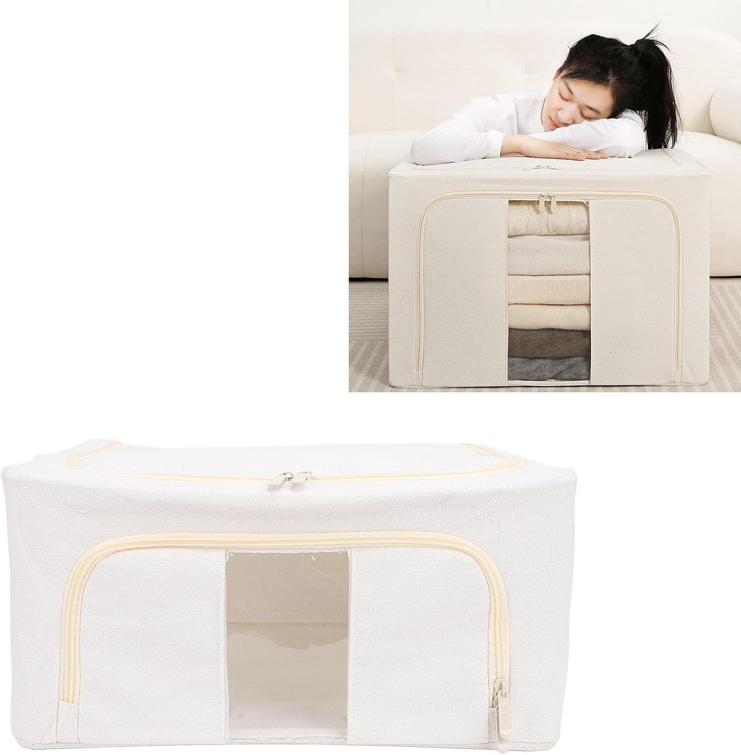 Clothing Storage Bins, WearResistant Fabric Storage Bins, Large Capacity for Bedroom (CCYLEZpbg6i0oqva-13)
