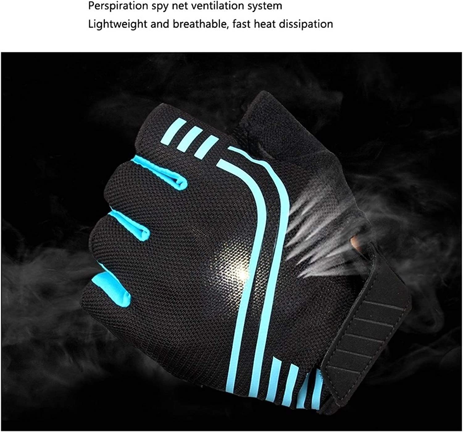 Guanti Bici Guanti Da Ciclismo Sportivi Guanti Da Bicicletta Con Mezze Dita Guanti Da Ciclismo Su Strada MTB Antiscivolo Imbottiti Guanti Palestra (Color : Black, Size : Large)