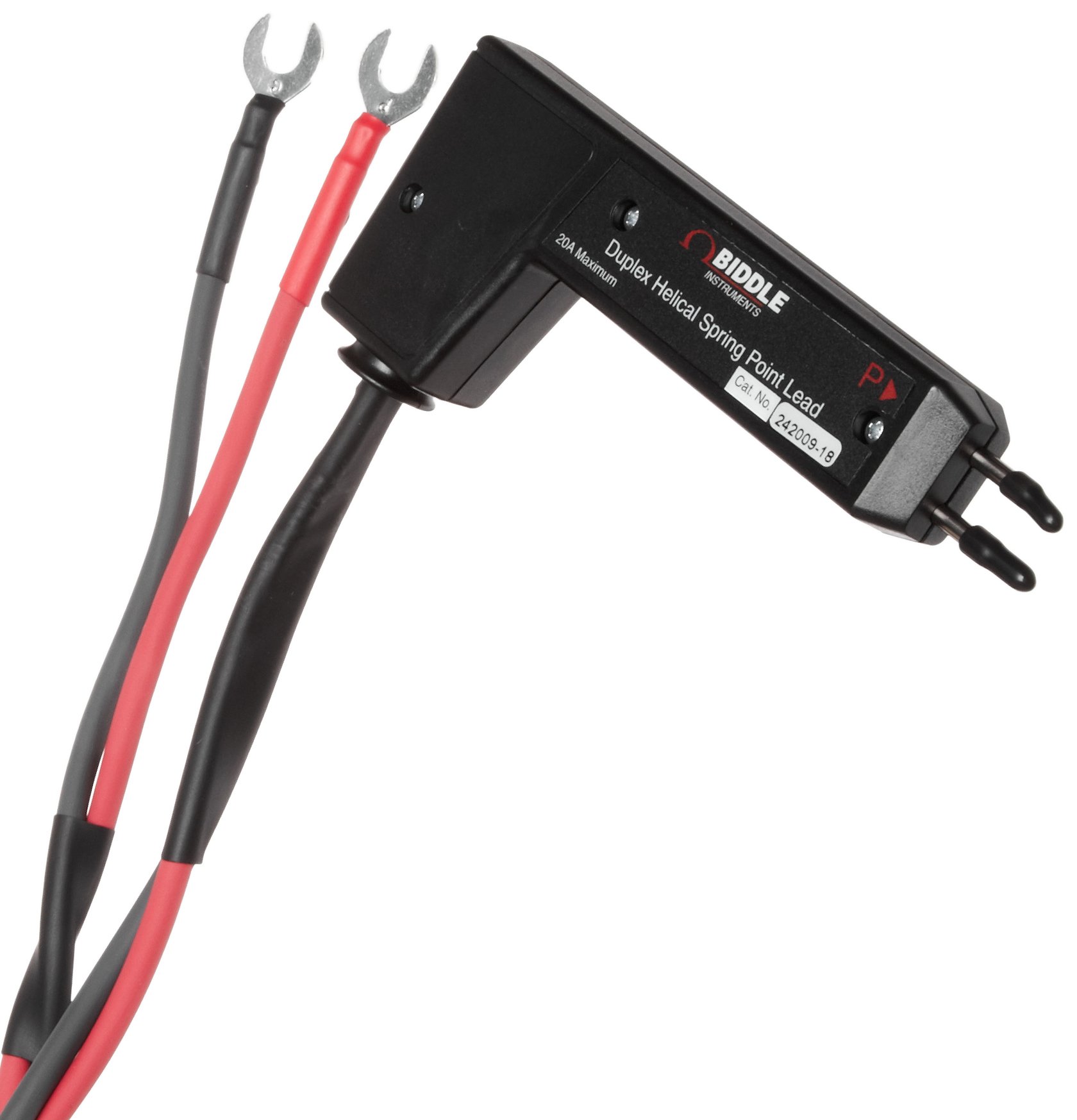 Megger 242009-18 Helical Handspikes with Spring Points and Current Push-Current Switch for Digital Low Resistance Ohmmeters, 18' Length