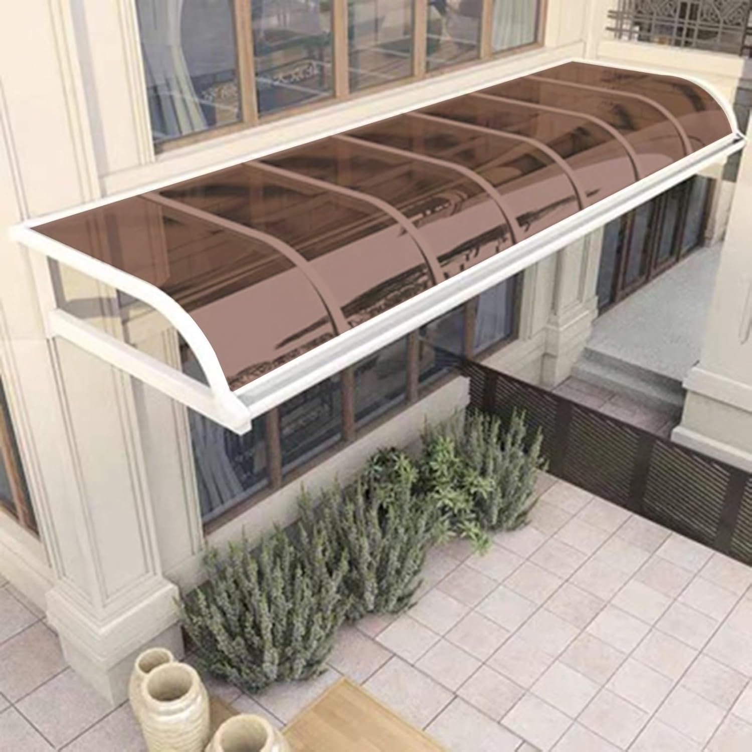 Polycarbonate Roofing Sheet Outdoor Clear Sturdy Patio Polycarbonate Greenhouse Panels cuts Easily Suitable for patios,partitions,awnings(Green,3.3 x 13.1ft)