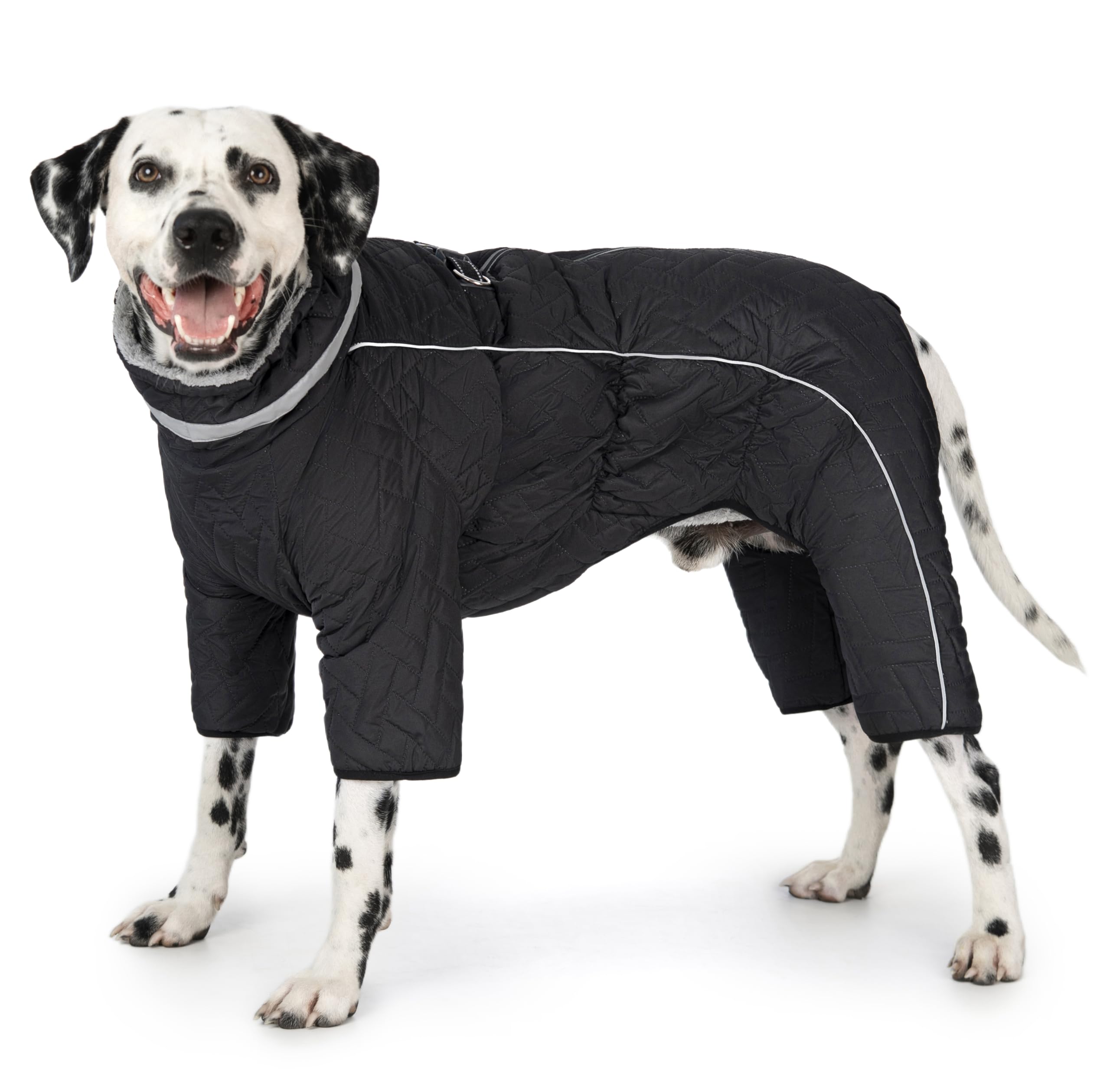 Abrigo de invierno de cuatro patas para perros pequeños de cuello alto