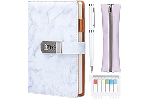 Nicpro Marble Diary with Lock: A Guardian of Secrets for Girls