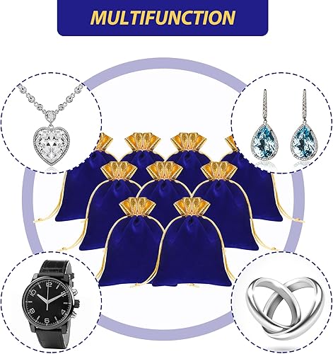 Miniatura 4 de Frienda 30 bolsas pequeñas de terciopelo con cordones, bolsas de regalo de 6 x 5 pulgadas, bolsas de joyería con cordón, bolsa de dulces para el día