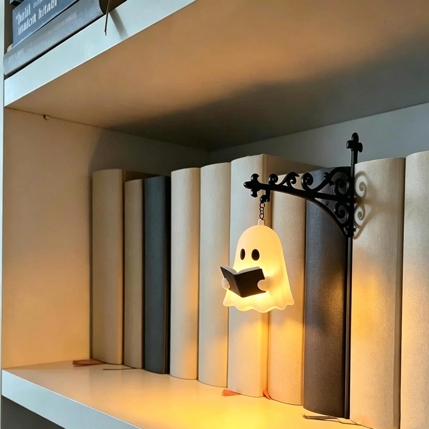 Library Lantern-Decorative Bookshelf Lighting, Reading Book Shelf Lights (Ghost 1Pc)