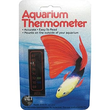 American Thermal Liquid Crystal Aquarium Thermometer Vertical Small